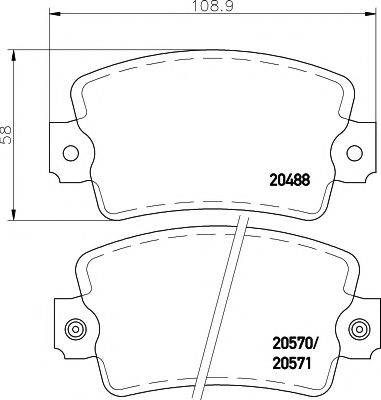 PAGID T0699 Комплект гальмівних колодок, дискове гальмо