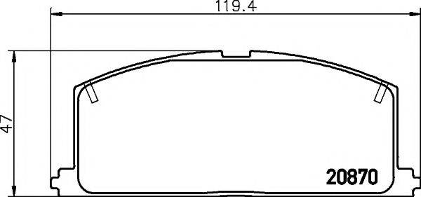 PAGID T0318 Комплект гальмівних колодок, дискове гальмо