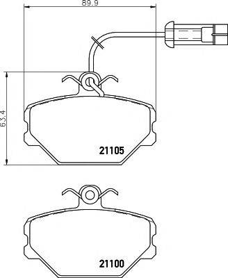 PAGID T0353 Комплект гальмівних колодок, дискове гальмо