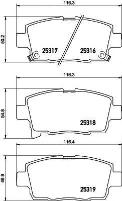 PAGID T2143 Комплект гальмівних колодок, дискове гальмо