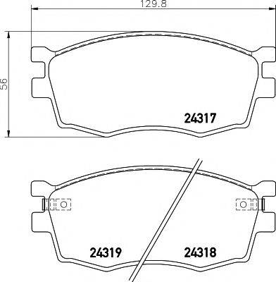 PAGID T1591 Комплект гальмівних колодок, дискове гальмо