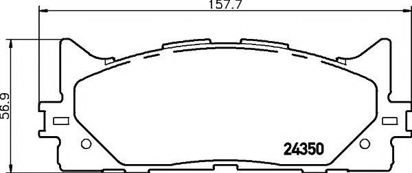 PAGID T1605 Комплект гальмівних колодок, дискове гальмо