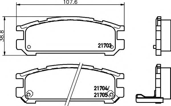 PAGID T3021 Комплект гальмівних колодок, дискове гальмо