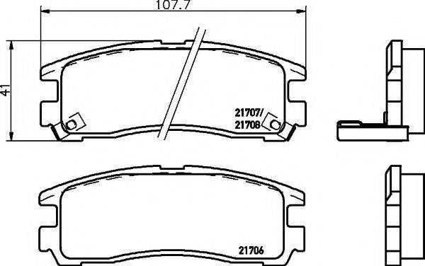 PAGID T3031 Комплект гальмівних колодок, дискове гальмо