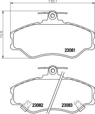 PAGID T3036 Комплект гальмівних колодок, дискове гальмо