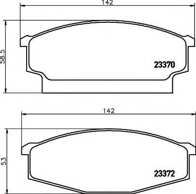 PAGID T1427 Комплект гальмівних колодок, дискове гальмо