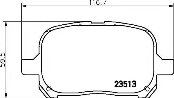 PAGID T1239 Комплект гальмівних колодок, дискове гальмо