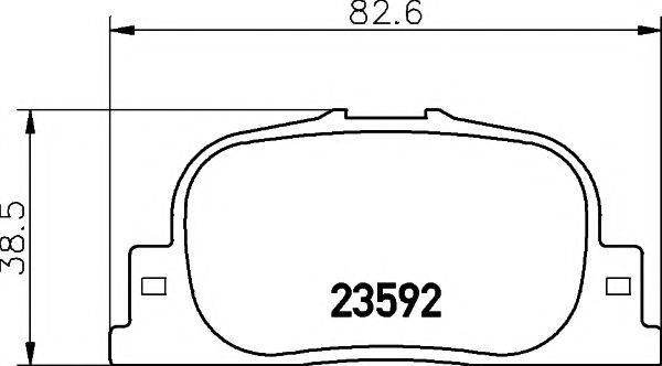 PAGID T1308 Комплект гальмівних колодок, дискове гальмо