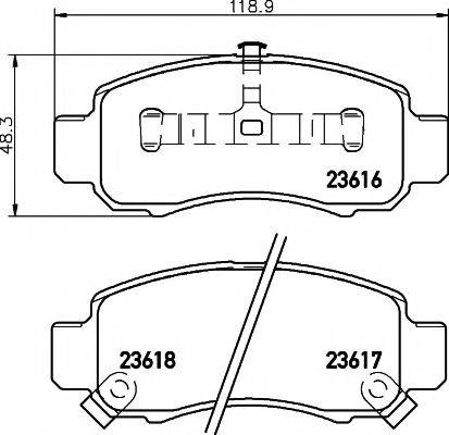 PAGID T1278 Комплект гальмівних колодок, дискове гальмо