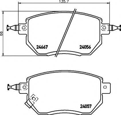 PAGID T1425 Комплект гальмівних колодок, дискове гальмо