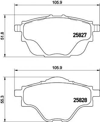 PAGID T2304 Комплект гальмівних колодок, дискове гальмо