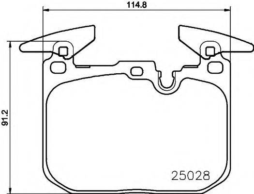 BMW 3411 2 284 969 Комплект гальмівних колодок, дискове гальмо