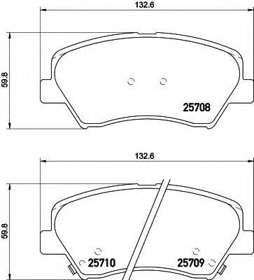 PAGID T2261 Комплект гальмівних колодок, дискове гальмо