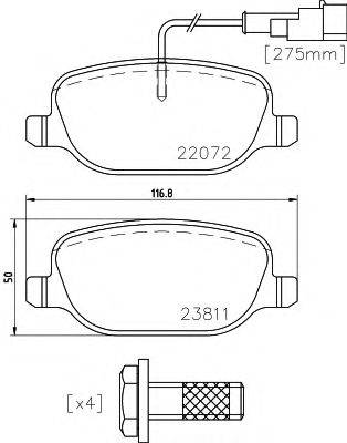 PAGID T2490 Комплект гальмівних колодок, дискове гальмо