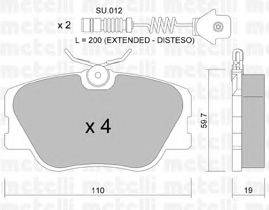 METELLI 2200610K Комплект гальмівних колодок, дискове гальмо