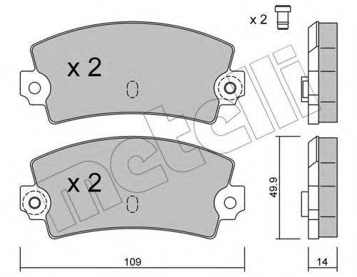 METELLI 2201471 Комплект гальмівних колодок, дискове гальмо