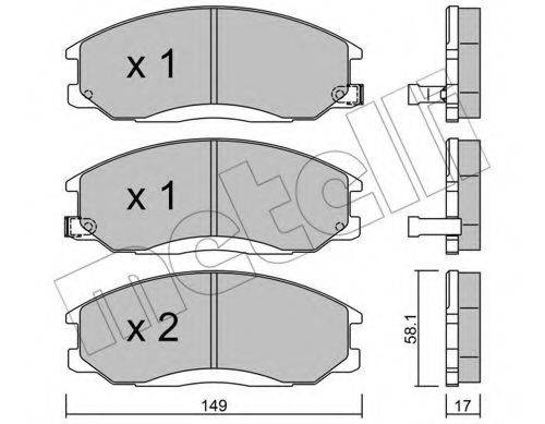 METELLI 2203640 Комплект гальмівних колодок, дискове гальмо