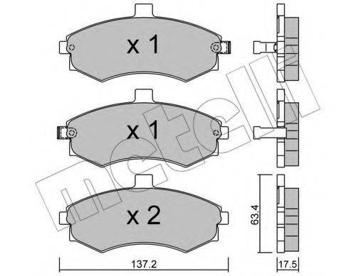 METELLI 2205040 Комплект гальмівних колодок, дискове гальмо