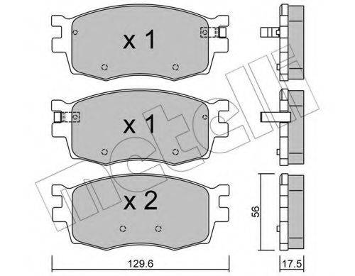 METELLI 2207240 Комплект гальмівних колодок, дискове гальмо