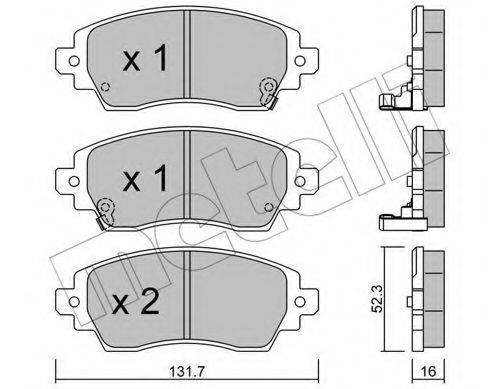 METELLI 2207500 Комплект гальмівних колодок, дискове гальмо