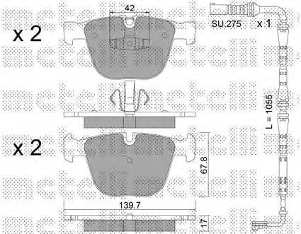 METELLI 2207736K Комплект гальмівних колодок, дискове гальмо