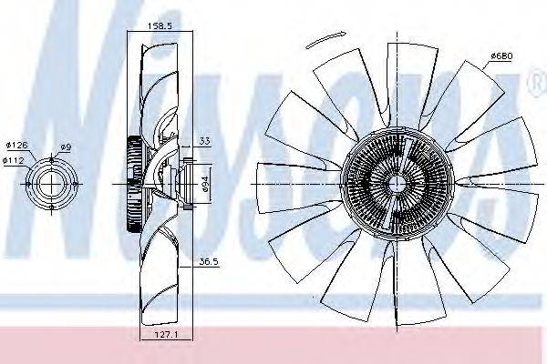 NISSENS 86020 Вентилятор, охолодження двигуна