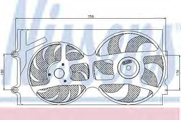 NISSENS 85016 Вентилятор, охолодження двигуна