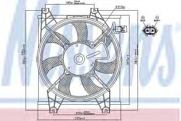 NISSENS 85086 Вентилятор, конденсатор кондиціонера