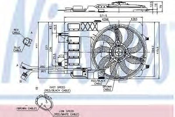 NISSENS 85124 Вентилятор, охолодження двигуна