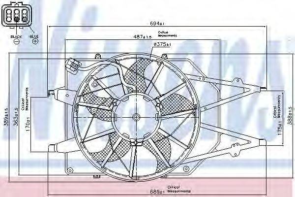 NISSENS 85216 Вентилятор, охолодження двигуна