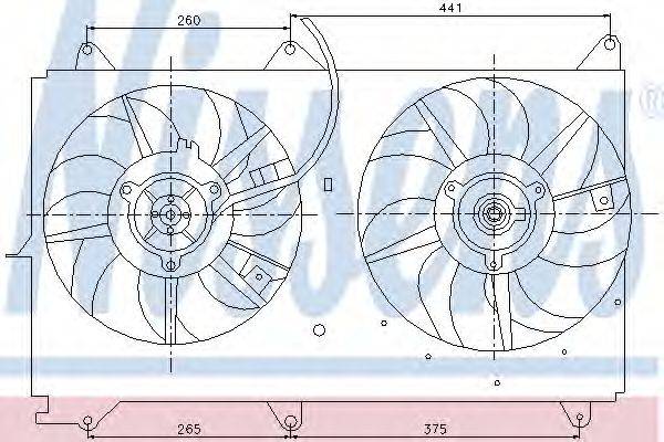 NISSENS 85237 Вентилятор, охолодження двигуна