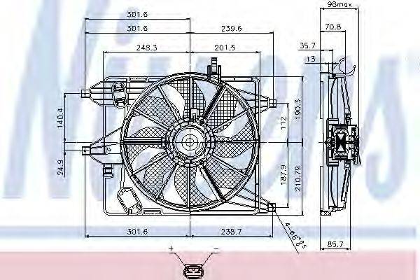 NISSENS 85252 Вентилятор, охолодження двигуна