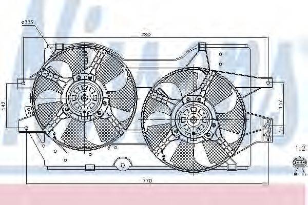 NISSENS 85288 Вентилятор, охолодження двигуна