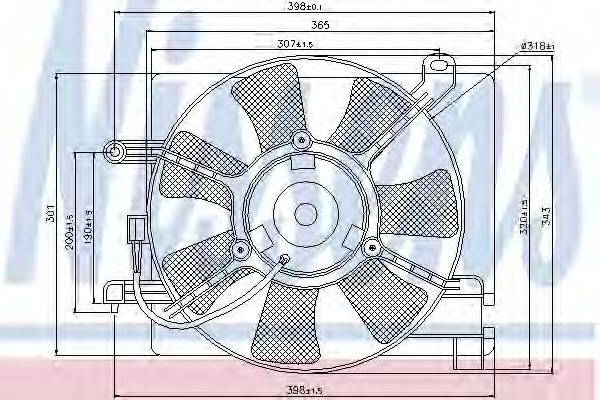 NISSENS 85347 Вентилятор, охолодження двигуна