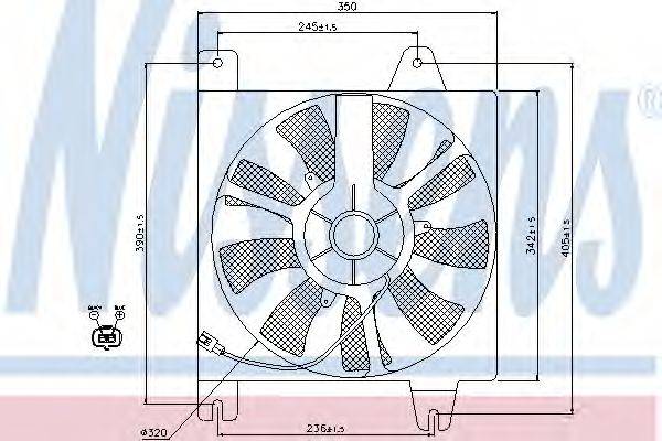 NISSENS 85392 Вентилятор, конденсатор кондиціонера