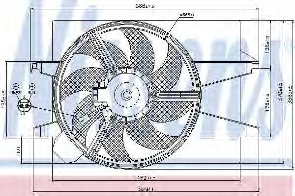 NISSENS 85579 Вентилятор, охолодження двигуна