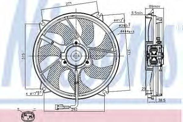 NISSENS 85606 Вентилятор, охолодження двигуна