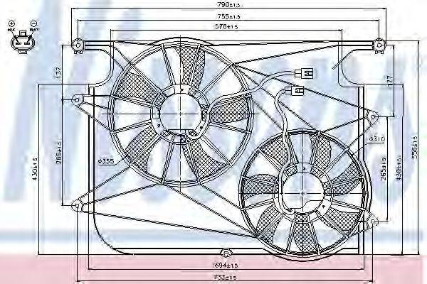 NISSENS 85610 Вентилятор, охолодження двигуна