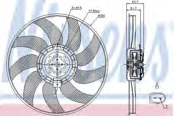 NISSENS 85728 Вентилятор, охолодження двигуна