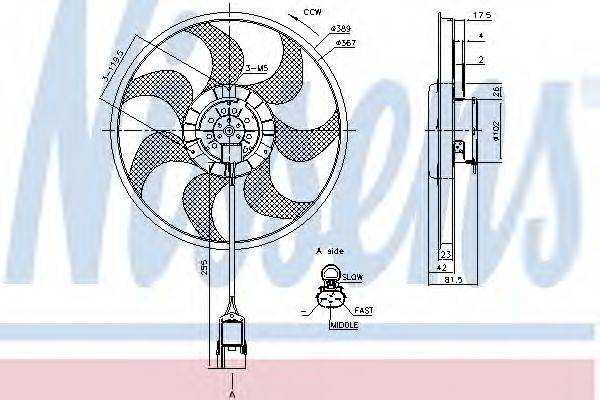 NISSENS 85795 Вентилятор, охолодження двигуна