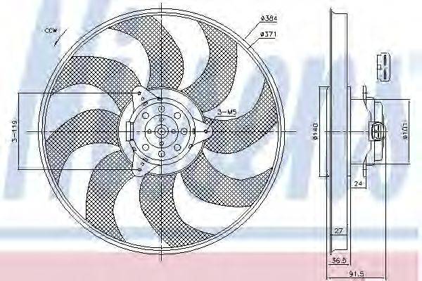 NISSENS 85794 Вентилятор, охолодження двигуна