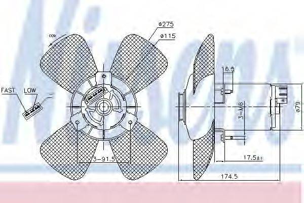 NISSENS 85801 Вентилятор, охолодження двигуна