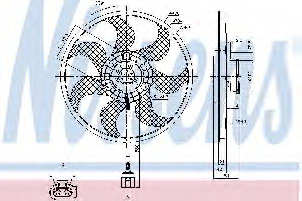 NISSENS 85805 Вентилятор, охолодження двигуна