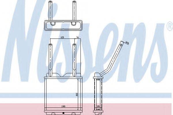 NISSENS 72638 Теплообмінник, опалення салону