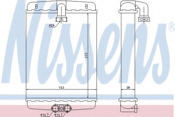 NISSENS 72013 Теплообмінник, опалення салону