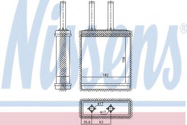 NISSENS 77519 Теплообмінник, опалення салону