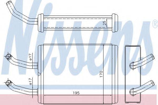 NISSENS 77511 Теплообмінник, опалення салону