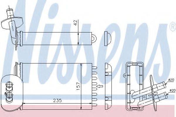 NISSENS 77528 Теплообмінник, опалення салону