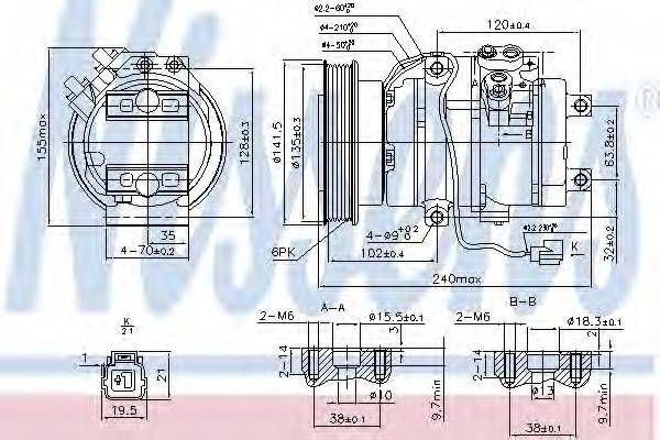 NISSENS 890017 Компресор, кондиціонер