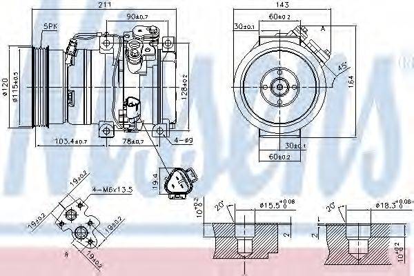 NISSENS 890066 Компресор, кондиціонер